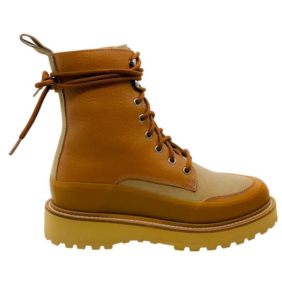 Ulla Johnson Sand Suede / Brown Leather Etna Boots - Picture 2 of 8